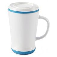 casaWare Tilt and Drip Tea Infuser Ceramic Mug, 14-Ounce (Matcha Green) N23