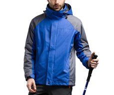 Hanxue Mens Hiking Ski Jacket Softshell 3 in 1 Hiking Raincoat Plus Size Men Waterproof Sportswear with Removable... N17