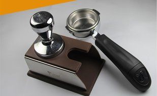 SMKF Coffee Tamper Stand, TAMPING STAND Sturdy Stainless Steel Tamping Stand for Coffee Machine and Heavily Padded... N5