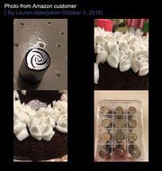 Piping Bags, MCIRCO 3 X ColorSwirl 3-Color Coupler for Large Size Russian Piping Tips and 3 X Reusable Pastry... N23