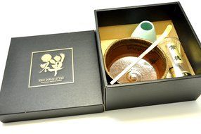 Japanese Mino Yaki ware Matcha Bowl And Tea Ceremony Set Green Tea 12.3 / 12.3 / 7.2cm (4.8 / 4.8 / 2.8inch)[7435] N4