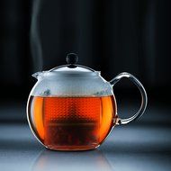 Bodum Assam Tea Press Glass Handle Plastic Lid 0.5 Litres 17oz Red N5