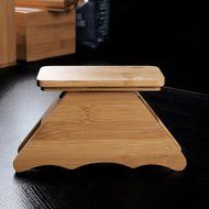 Coffee Filter Holder, Saebye Renewable Bamboo Fan Shape Coffee Filter Dispenser Rack Shelf