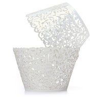 KINGSO 12pcs Filigree Vine Cupcake Wrappers Wraps Cases Wedding Birthday Decorations N20