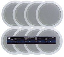 KTHSP85p - 4 Room In-Ceiling Home Speaker System w/Speaker Selector &amp; Volume Control