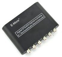 E-More&reg; High Ouality Digital AC3 DTS Optical SPDIF/Coaxial Dolby Audio to Analog 5.1 Channel Surround Audio Sound... N4