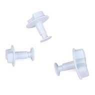 3pcs/set Bow Tie Shape Cookie Mold Plastic White Sugar Arts Set Fondant Cookie Cutters Cookie Plunger Cutters... N5