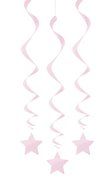 Hanging Star Decorations, 26&quot;, Light Blue, 3 Count N9