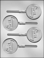 CK Products 2-1/2-Inch Circle with "Happy Birthday" Chocolate Mold