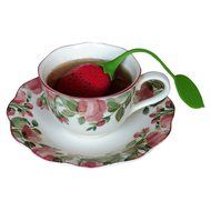 Tea Infuser, 4 Pack Leaf shaped plus 1 FREE Strawberry Shaped Tea Infuser. Tea Strainer with Stainless Steel and... N9