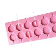 GoFriend 12-Capacity Round Silicone Lollipop Mold for Baking Chocolate, Hard Candy, Fondant Mould with Sticks,... N4
