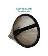 2 Cuisinart GTF-4 GTF4 Gold Tone Washable &amp; Reusable Coffee Filter for Cuisinart 4-Cup Coffeemakers, Designed...