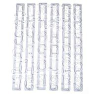 SHINA 6pcs Alphabet Number Letter Fondant Cake Frill Edge Sugarcraft Cutter Mold Tool N2