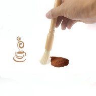 18cm Coffee Grinder Cleaning Brush,2PCS Grinder Brush, Natural Wood Handle Bristles Wood Dusting Espresso Brush... N5