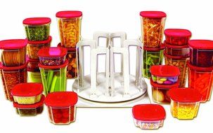 Handy Gourmet JB6503 Swirl-a-Round Organizer, Red
