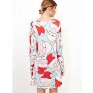 Xmas Dresses,Morecome Print Ladies Christmas Long Sleeve Party Dresses N9