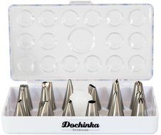 18-Piece Cake Decorating Supplies Tip Set - Includes 16 Stainless Steel Nozzles, Reusable Coupler, Flower Nail... N8