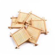 MyLifeUNIT Bamboo drink Coaster tea mat 3.5&rdquo; X 3.5&rdquo; 6pcs/set N3