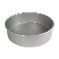 PME RND104 Round Seamless Professional Aluminim Baking Pan, 10&quot; x 4&quot;, Silver