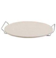 HIC Classic Crispy Crust Baking and Pizza Stone, with Chrome Plated Serving Rack, 13-Inches N2