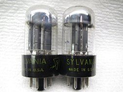 Sylvania 6sn7 GTB Very Low Noise PLATINUM MATCHED PAIR,NOT RUSSIAN/CHINESE RE-ISSUE YELLOW PRINT N3