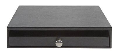 Jack Cube Leather K-Cup Holder Organizer Storage K Cup Holder with Drawer(Black, 13.6 x 12.8 x 2.95 inches)-MK214 N5