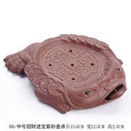 CCWY Queen jinchan pads pot of tea purple sand tea saucer pot base pet ornament pot,Purple golden toad (s) N3