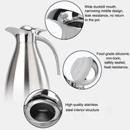 Satin Finish Stainless Steel Thermal Coffee Pot, Vacuum Insulated Carafe Flask Tea Kettle, 1.5 Liter N22