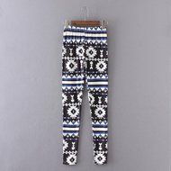 PHOTNO Casual Women Lady Skinny Geometric Print Stretchy Jegging Pants Slim Leggings N37