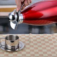 Satin Finish Stainless Steel Thermal Coffee Pot, Vacuum Insulated Carafe Flask Tea Kettle, 1.5 Liter N25