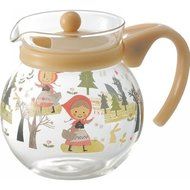 Shinzi Katoh Rg-20197 Red Hood Jumping Teapot Clear Glass