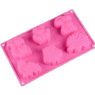 Joyi 6-Cavity Lovely Kangaroo Turtle Frog Hedgehog Silicone Cake Chocolate Soap Decoration Mold Random Color N2