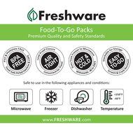 Freshware 24-Pack 32 oz Plastic Food Storage Containers with Airtight Lids - Restaurant Deli Cups, Foodsavers,... N3