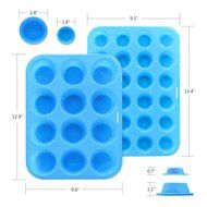 Ankway Silicone Cupcake Pan, Nonstick Fish &amp; Bone Shape Bakeware Mold (2 Pack) N16