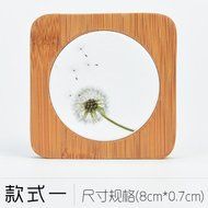CCWY Saucer tea coasters hand-painted Chinoiserie ceramic tea accessories bamboo creative coasters Kung Fu Tea... N2
