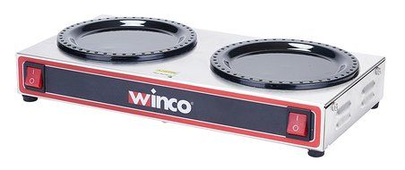 Winco ECW-2, Stainless Steel 2-Burner 200-Watts Electric Coffee Warmer
