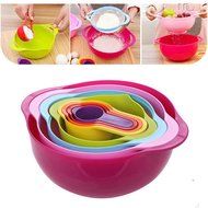 Eco BPA Free 8 Piece in Large Plastic Dishwasher Safe Mixing Nesting Bowls Set N6