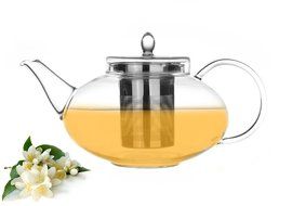 Tea gift Glass Teapot Duo, 16oz/470ml with Fab Flowering Tea (2 Blooms) N24