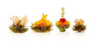Tea gift Glass Teapot Duo, 16oz/470ml with Fab Flowering Tea (2 Blooms) N31