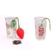 1 X Cute Fantastic Strawberry Design Silicone Tea Strainer N4