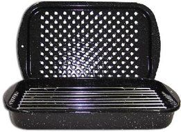 Columbian Home Products 3Pc Broiler Pan/Rack 0513-2 Cookware Ceramic On Steel Open Stock