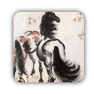 Generic Cup Mat Different Printed Asian Artists Horse Mdf Material N10