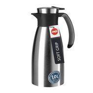 Emsa 18/10 Stainless Steel Soft Grip Carafe, 34-Ounce, Black N8