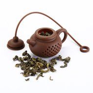 LEASEN Silicone Tea Leaf Filter Tea Infuser Tea Strainer-Mini Teapot Shaped Tea Filter N3