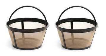 2 Pack Shopping Agora Basket-Style Gold Tone Permanent Coffee Filter For Mr. Coffee 10 - 12 cup