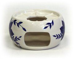 Blue Blossoms Teapot Candle Warmer by Hues &amp; Brews N2