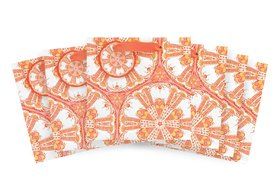 The Gift Wrap Company Ana Davis Truffle Gift Bags (Set of 6), Shield Coral, Multicolor