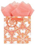 The Gift Wrap Company Ana Davis Truffle Gift Bags (Set of 6), Shield Coral, Multicolor N2