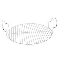 Oval Domed Covered Roaster Includes a Stainless Steel Rack with Sturdy Handles, Silver Polished Finish (18"x12")