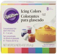 Wilton 601-5580 1/2-Ounce Certified-Kosher Icing Colors, Set of 12 N6